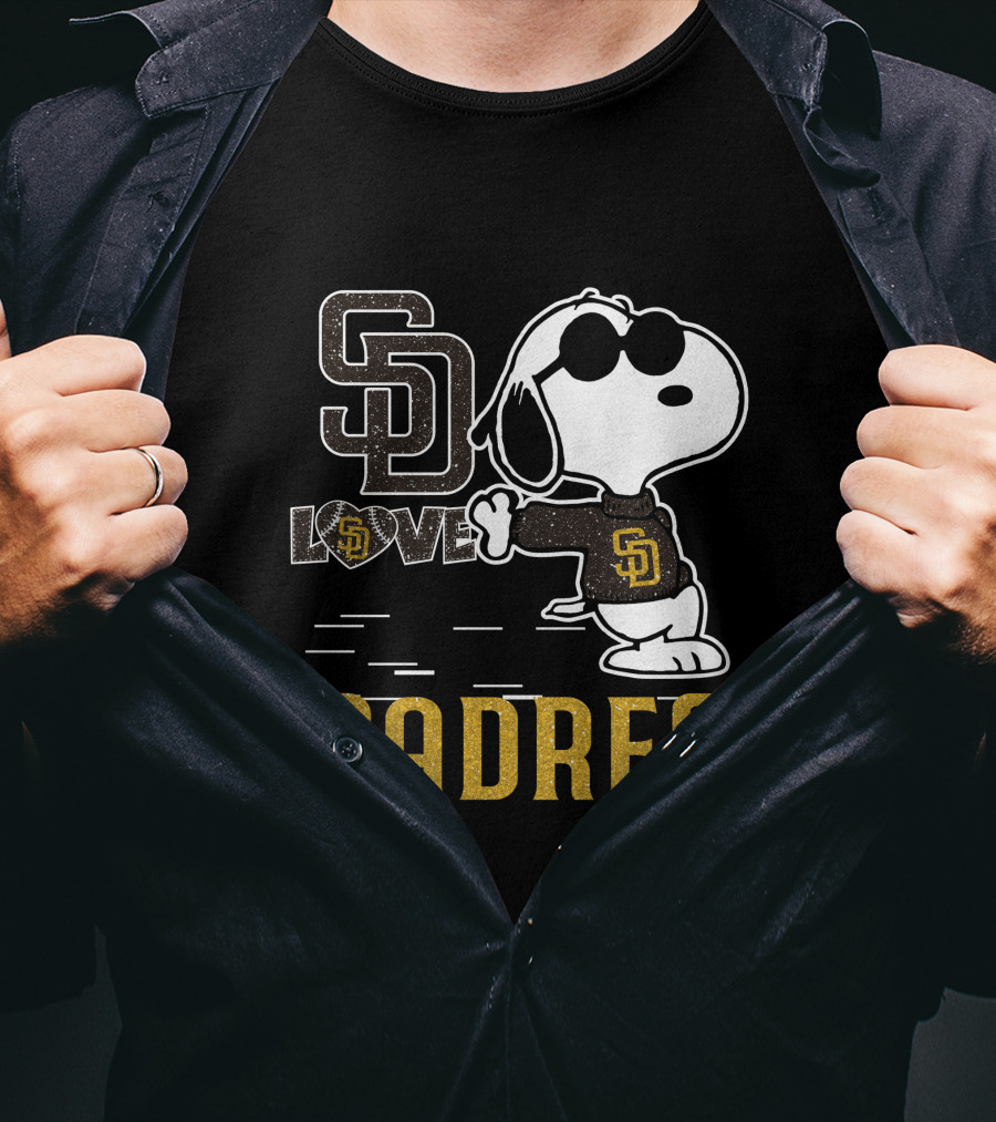 Snoopy Padres Love San Diego Padres T-Shirt