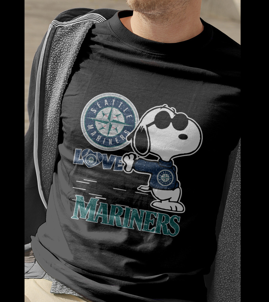Snoopy Seattle Mariners Love T-Shirt