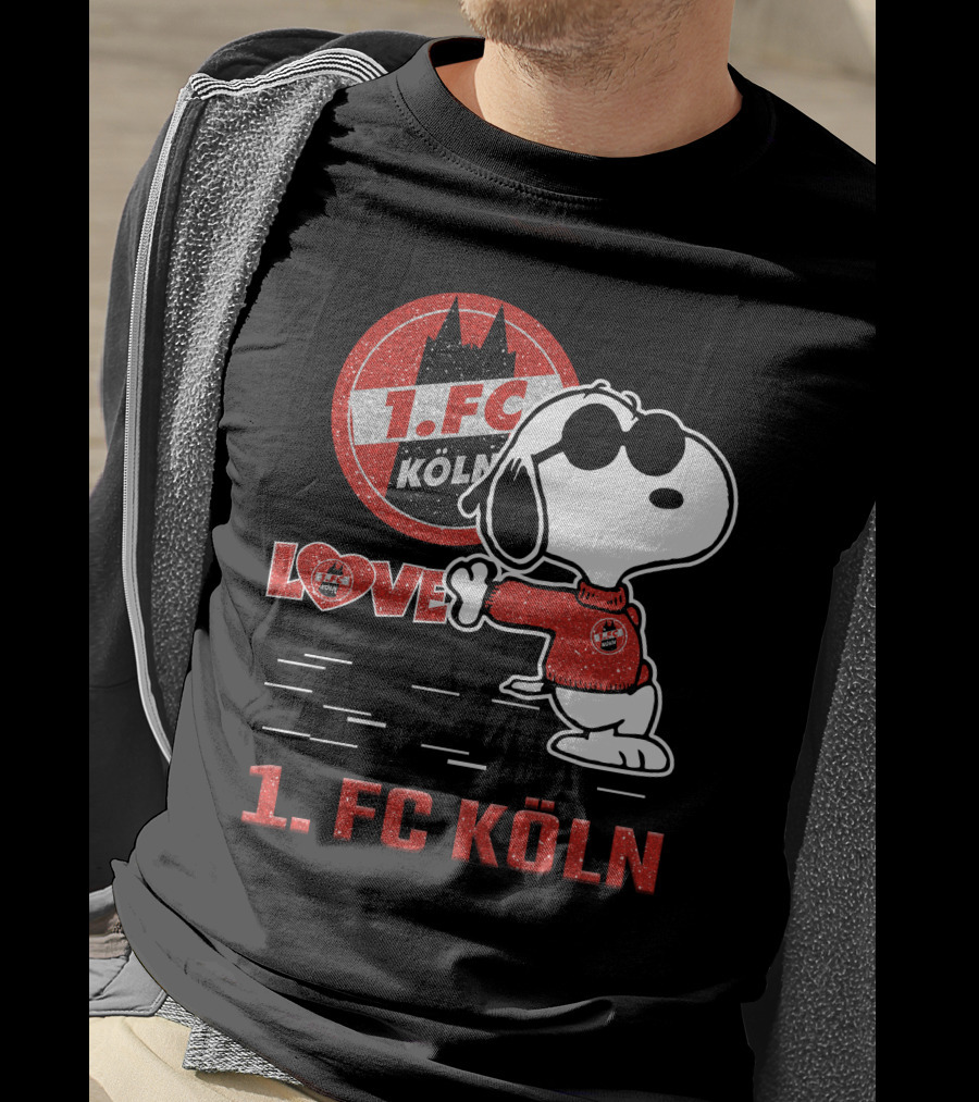 Snoopy Love 1. FC Köln Football Team T-Shirt