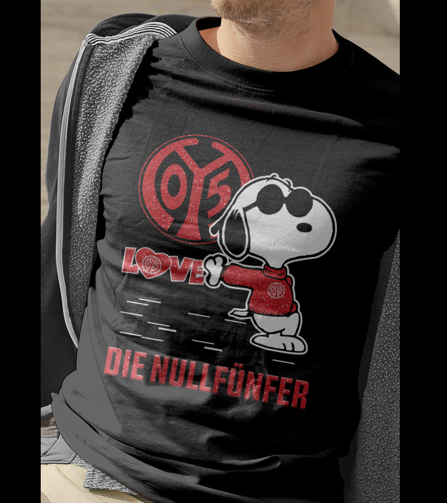 LOVE 1. FSV Mainz 05 Snoopy Die Nullfünfer T-Shirt