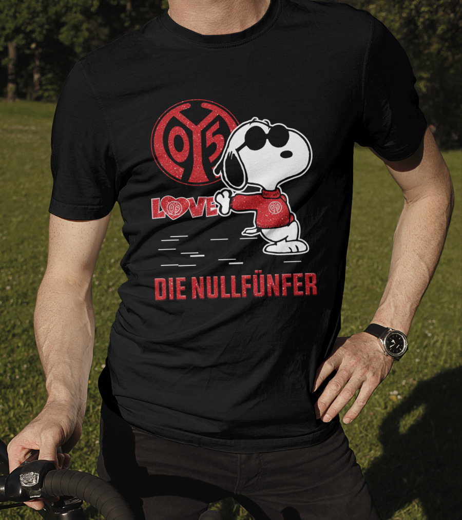 LOVE 1. FSV Mainz 05 Snoopy Die Nullfünfer T-Shirt