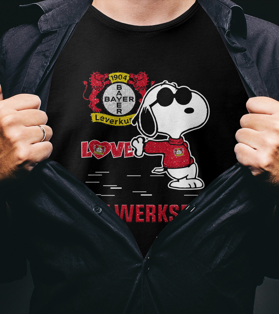Snoopy Love Bayer 04 Leverkusen Die Werkself T-Shirt