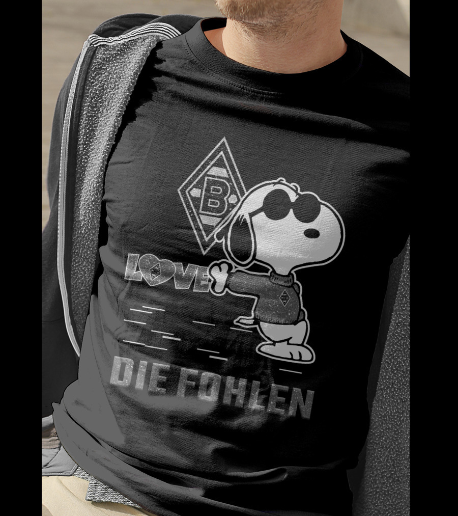 Snoopy Love Borussia Mönchengladbach Die Fohlen T-Shirt