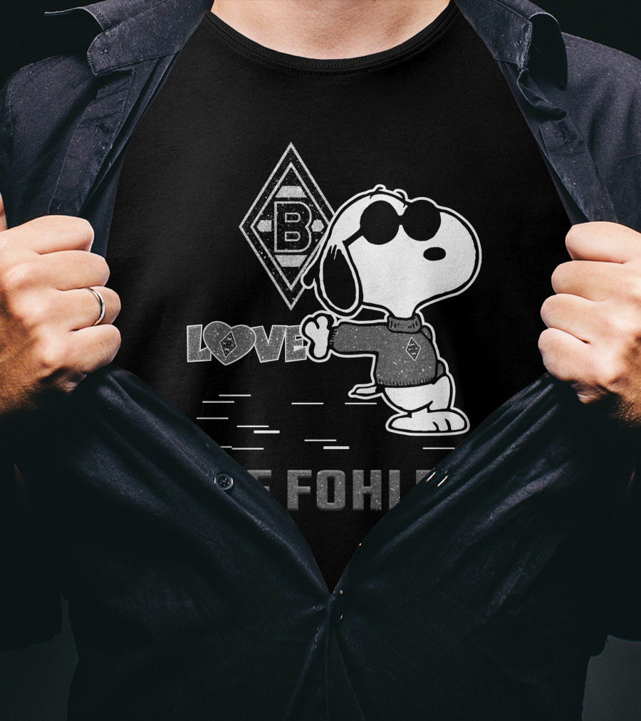 Snoopy Love Borussia Mönchengladbach Die Fohlen T-Shirt