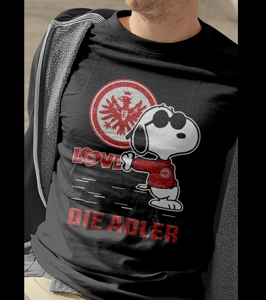 Love Die Adler Snoopy Eintracht Frankfurt T-Shirt