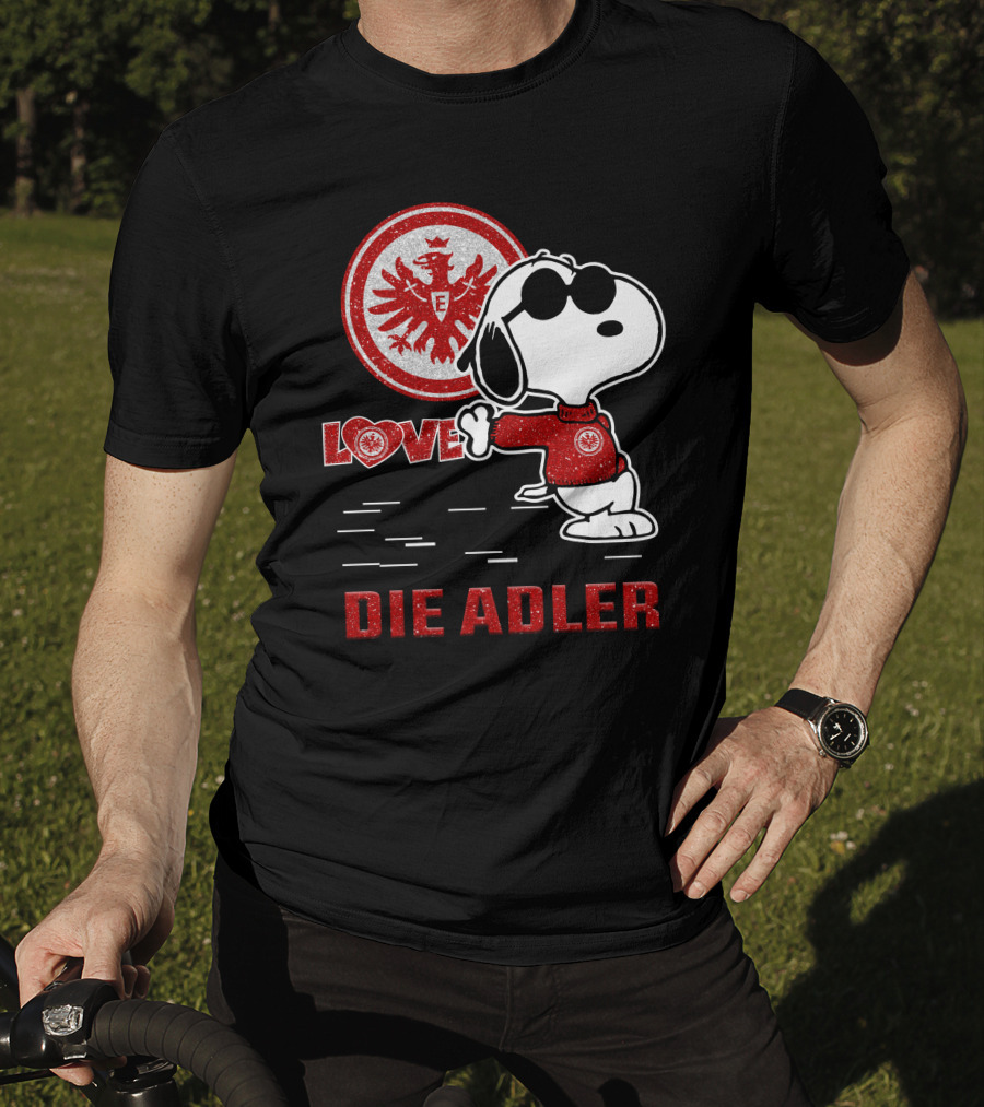 Love Die Adler Snoopy Eintracht Frankfurt T-Shirt