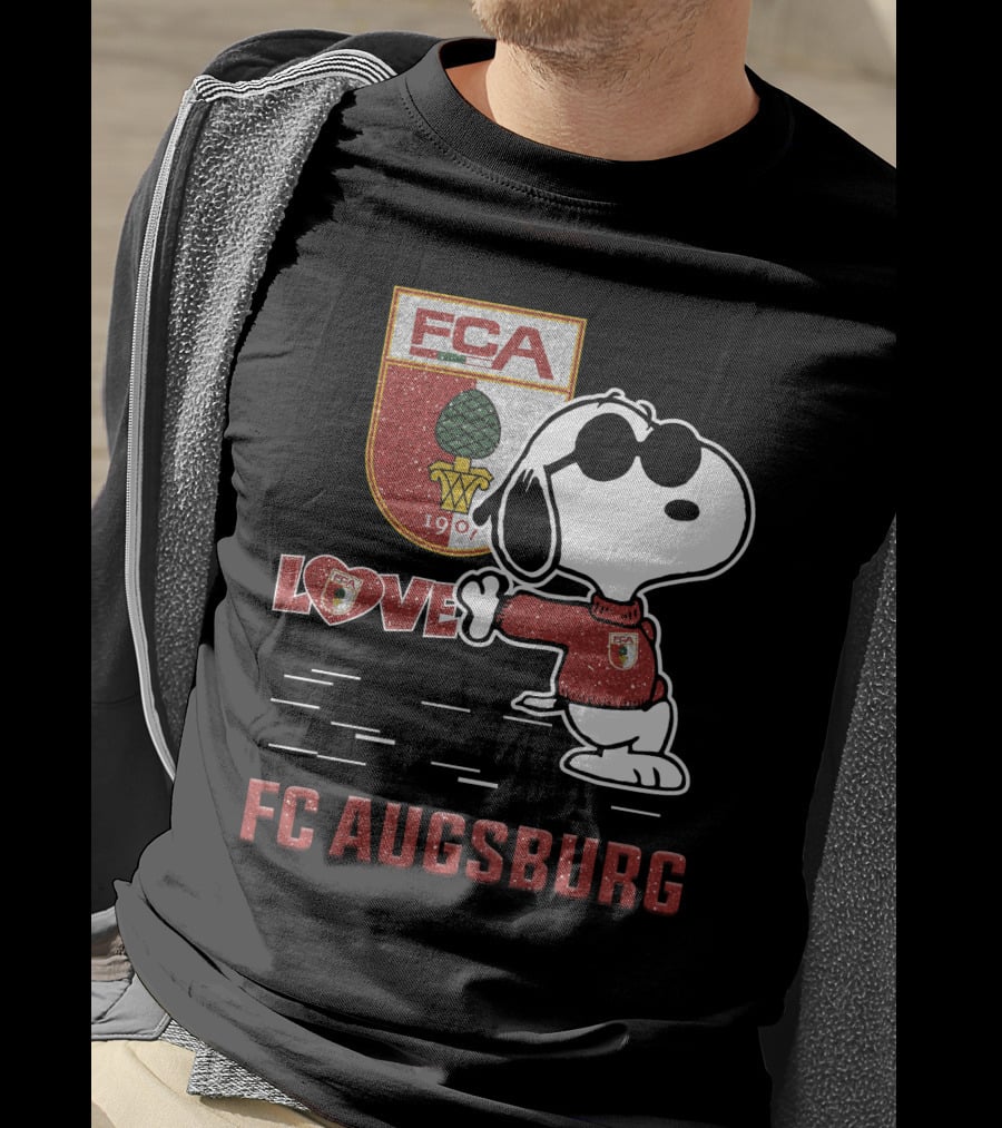 Snoopy FC Augsburg Love FCA 1907 T-Shirt