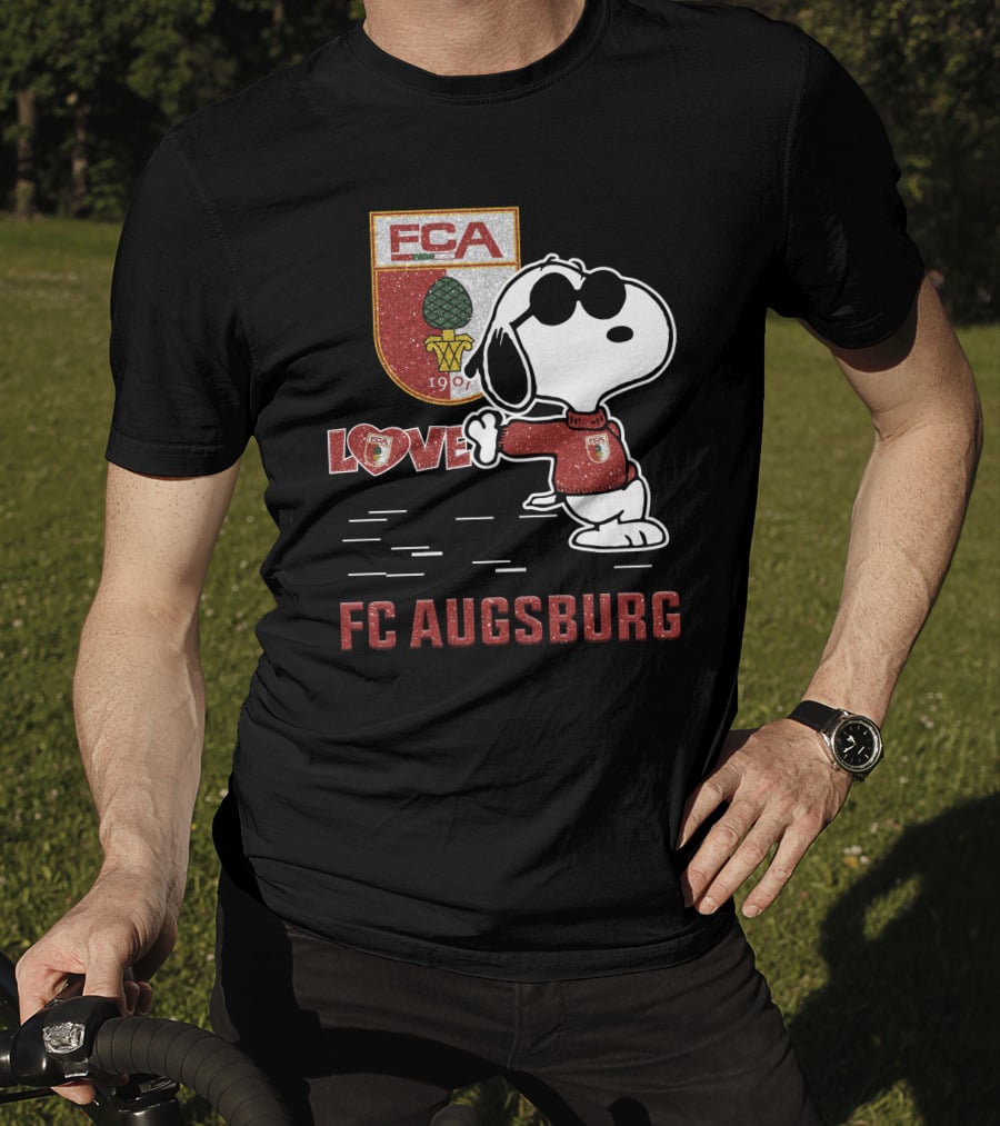 Snoopy FC Augsburg Love FCA 1907 T-Shirt