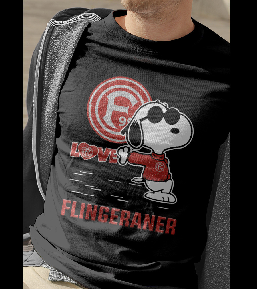 Snoopy Love Fortuna Düsseldorf Flingeraner T-Shirt