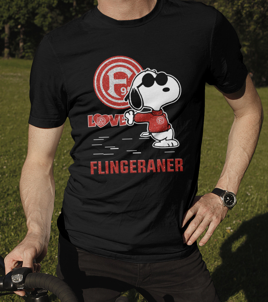 Snoopy Love Fortuna Düsseldorf Flingeraner T-Shirt