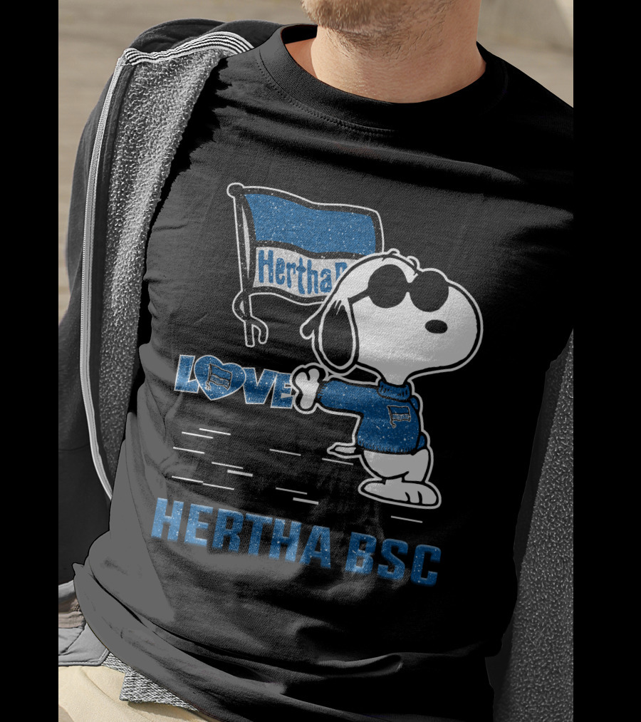 Snoopy Love Hertha BSC Flag T-Shirt