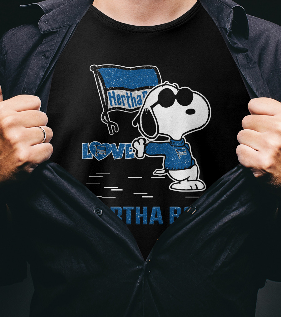 Snoopy Love Hertha BSC Flag T-Shirt