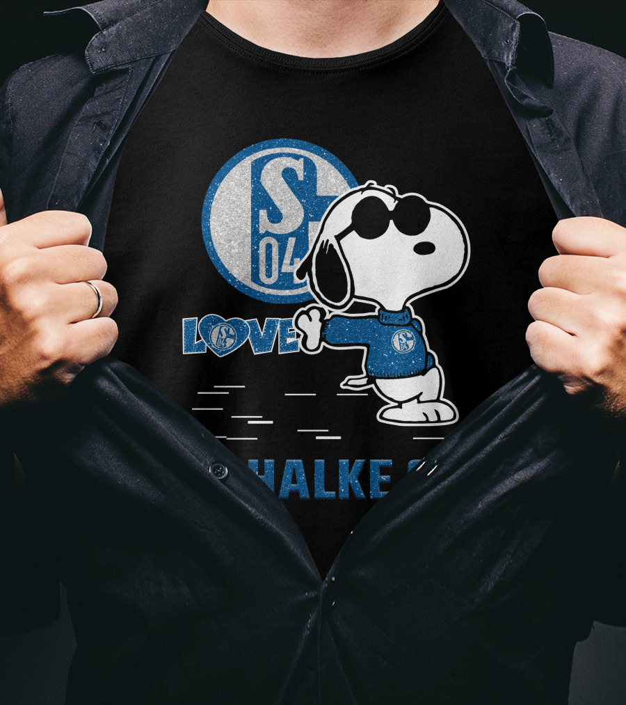 Snoopy Love Schalke 04 S04 Fan Collection T-Shirt