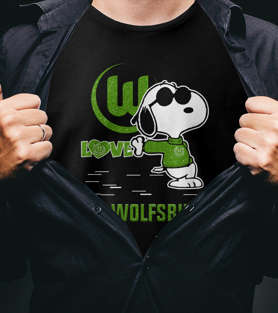 Snoopy Love VfL Wolfsburg Football Passion T-Shirt