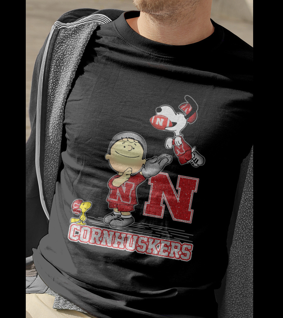 Cornhuskers Snoopy And Friends Nebraska Football N Team Spirit T-Shirt