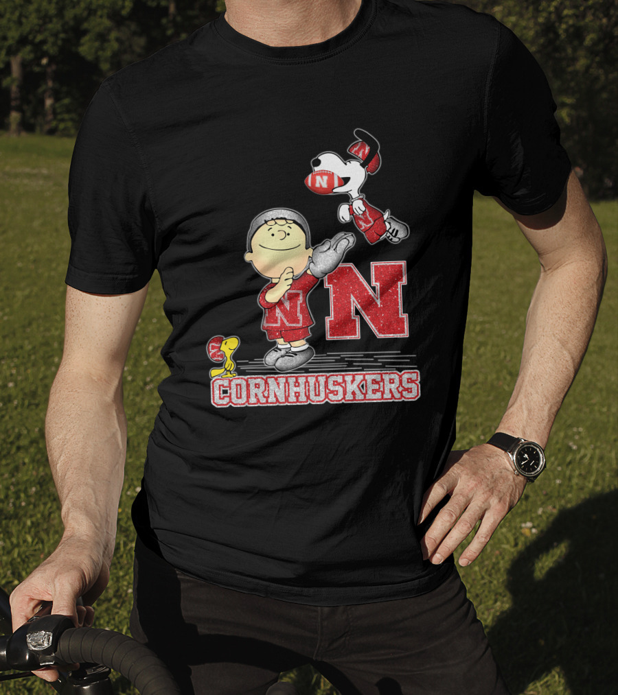 Cornhuskers Snoopy And Friends Nebraska Football N Team Spirit T-Shirt