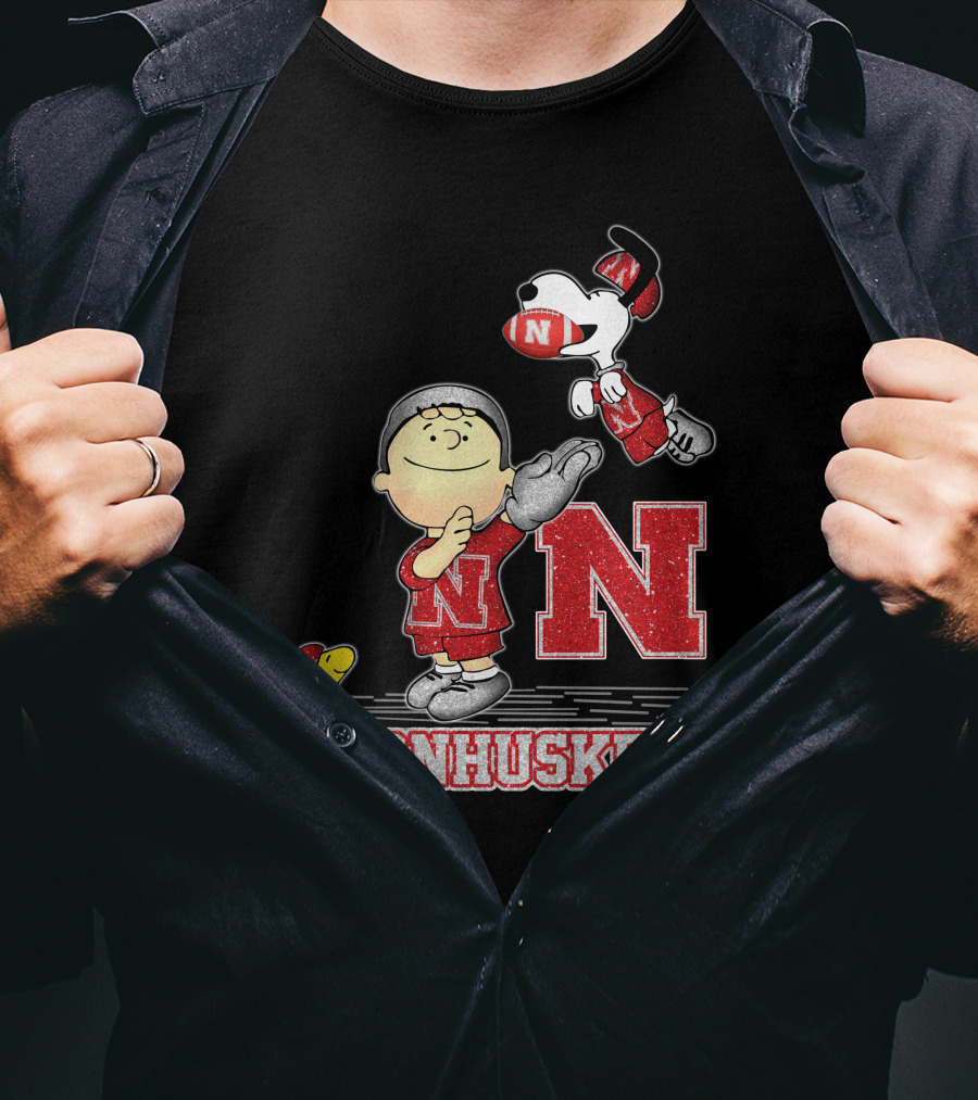 Cornhuskers Snoopy And Friends Nebraska Football N Team Spirit T-Shirt