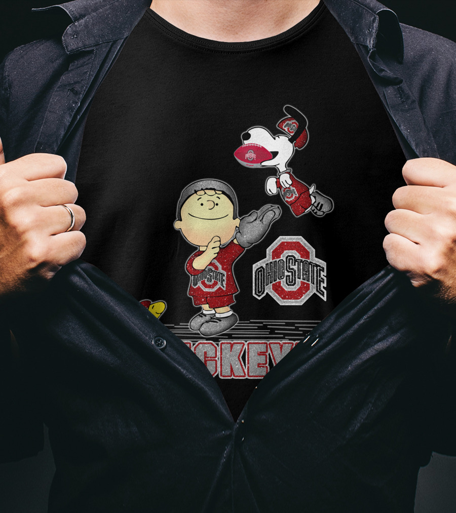 Snoopy Ohio State Buckeyes Football Charlie Woodstock T-Shirt