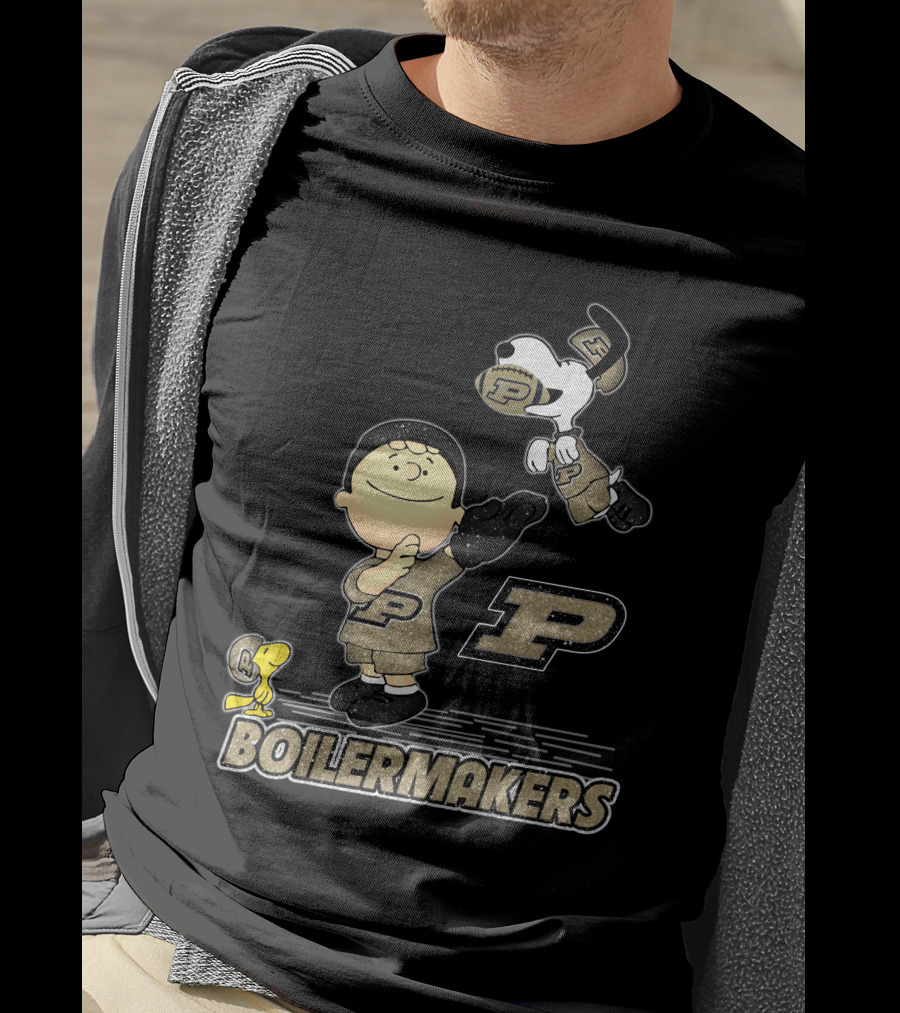 Snoopy And Friends Celebrate Purdue Boilermakers Football T-Shirt