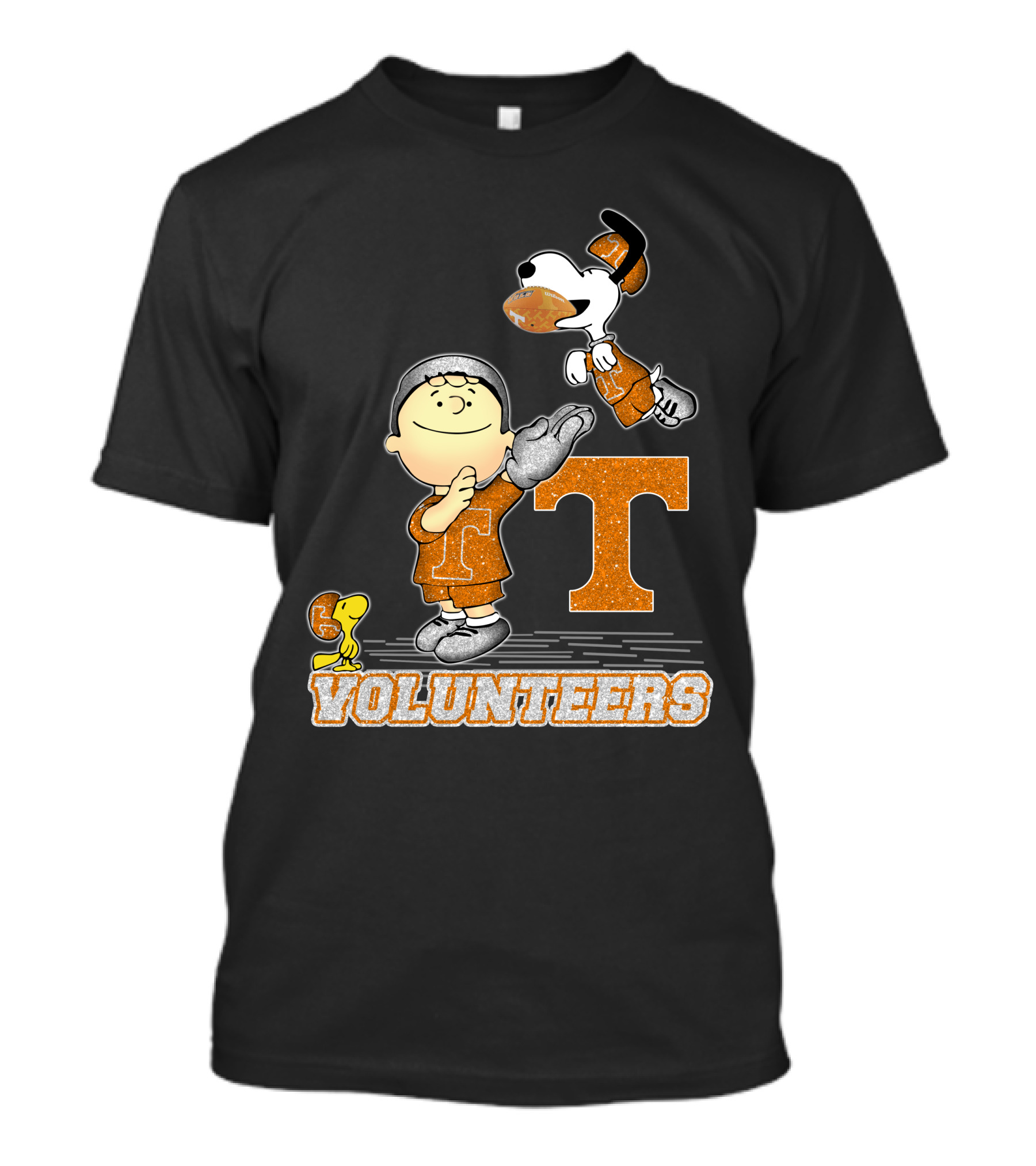 Snoopy Football Love Tennessee Volunteers Peanuts Characters T-Shirt