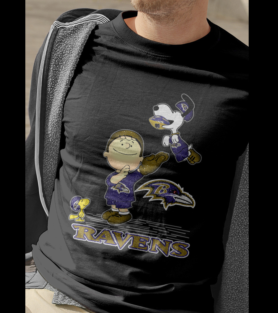 Snoopy Baltimore Ravens Football Celebration Ravens T-Shirt