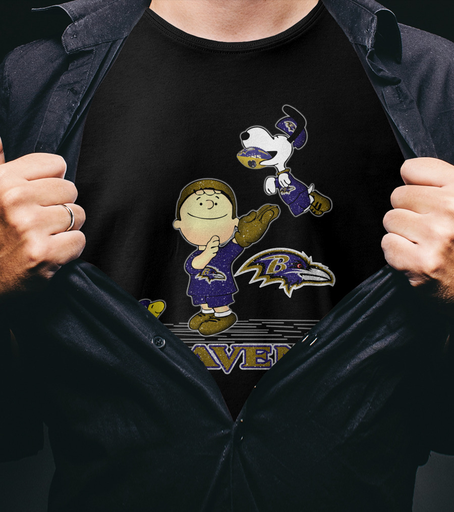 Snoopy Baltimore Ravens Football Celebration Ravens T-Shirt