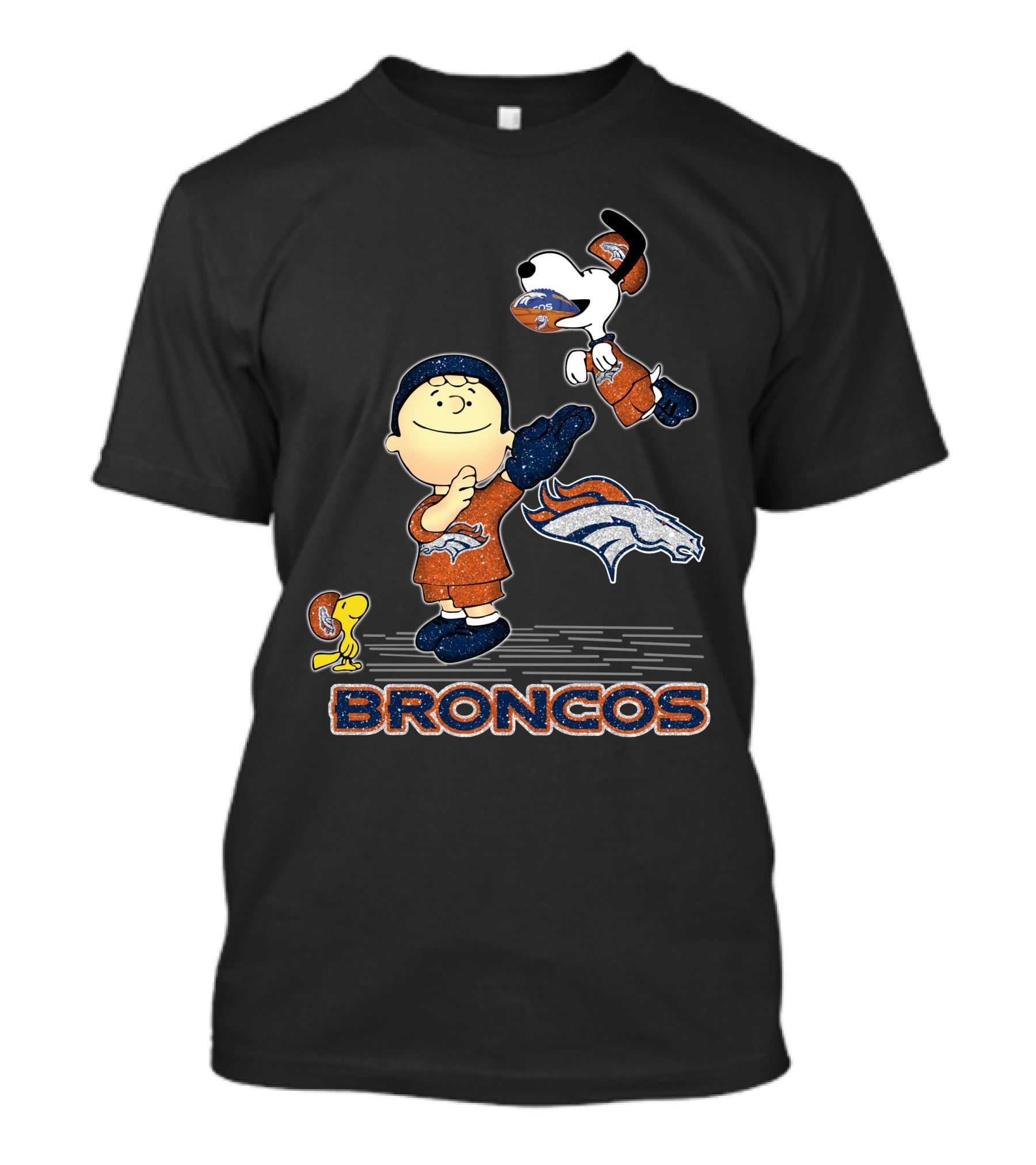 Snoopy And Friends Denver Broncos Football T-Shirt