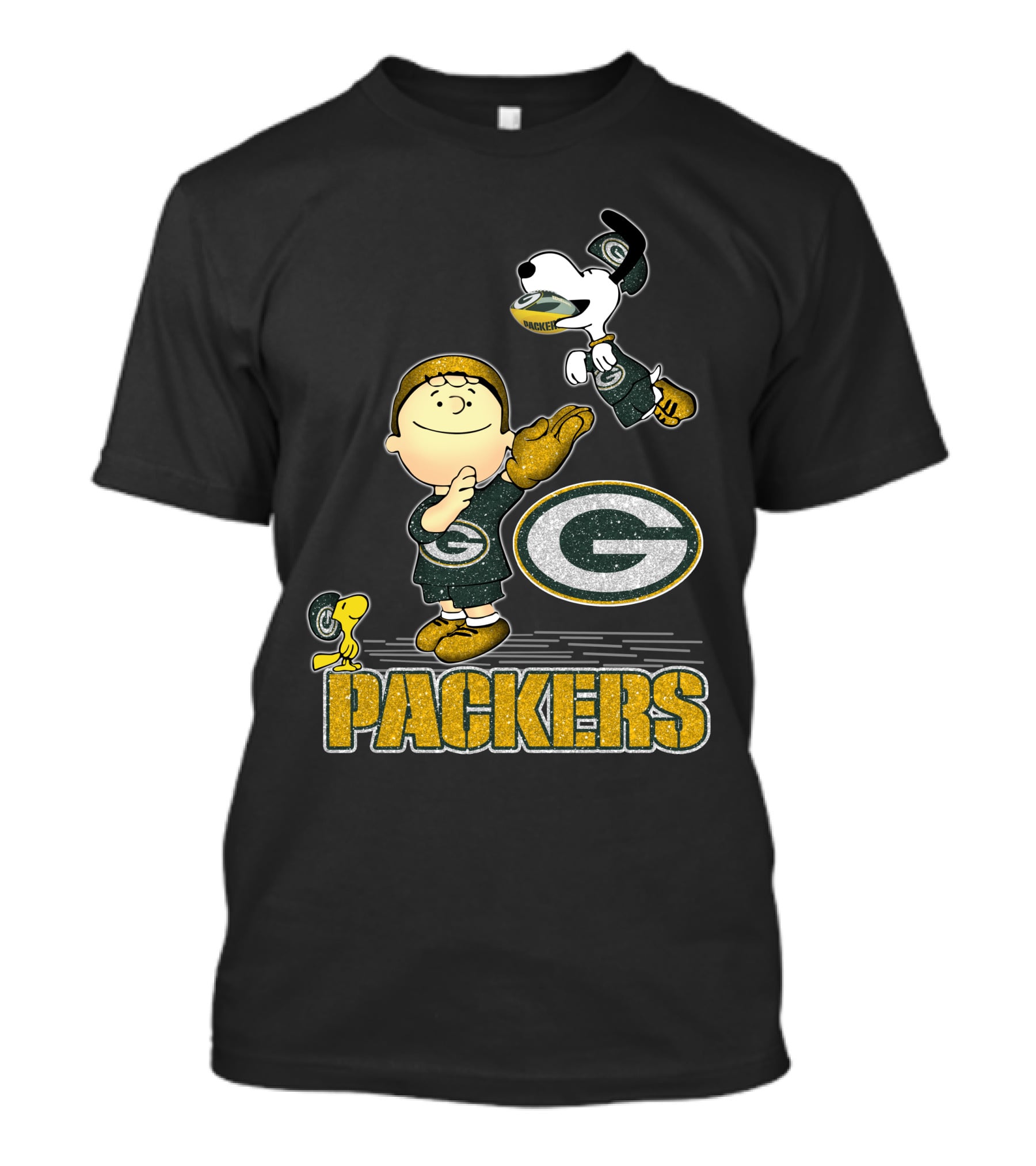 Snoopy And Friends Green Bay Packers Team Spirit T-Shirt