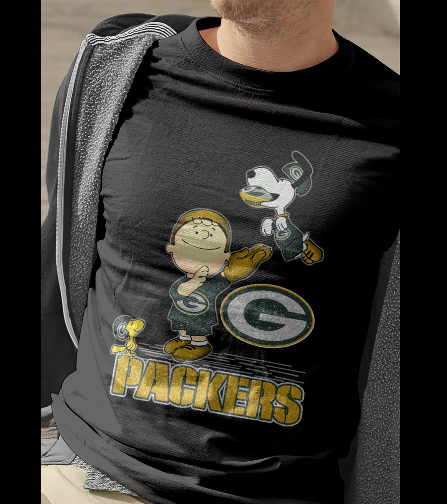 Snoopy And Friends Green Bay Packers Team Spirit T-Shirt