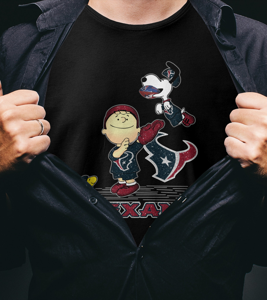 Snoopy Houston Texans Fan Team Spirit T-Shirt