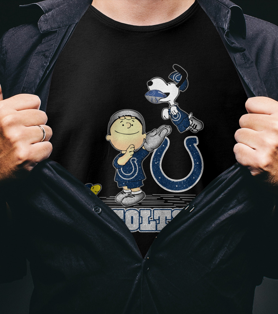 Snoopy Colts Football Charlie Brown Woodstock Indianapolis T-Shirt