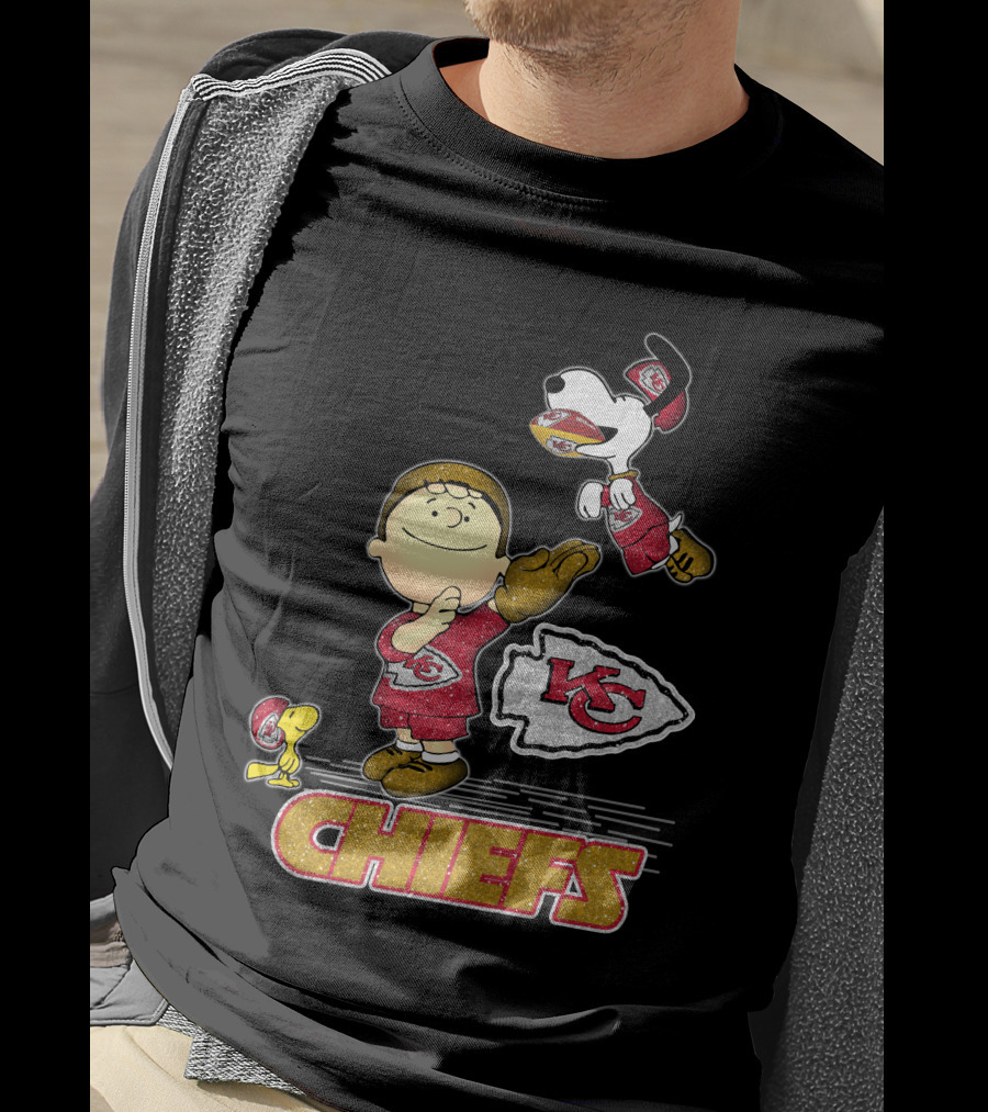 Snoopy And Friends Celebrate Kansas City Chiefs Football T-Shirt