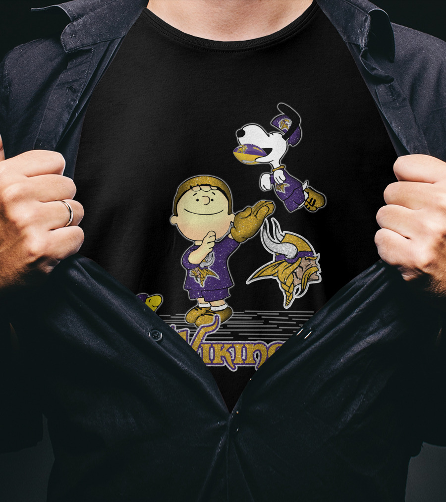 Snoopy And Friends Celebrate Minnesota Vikings Victory T-Shirt