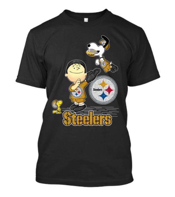 Snoopy Steelers Football Peanuts Characters Love Pittsburgh Steelers T-Shirt
