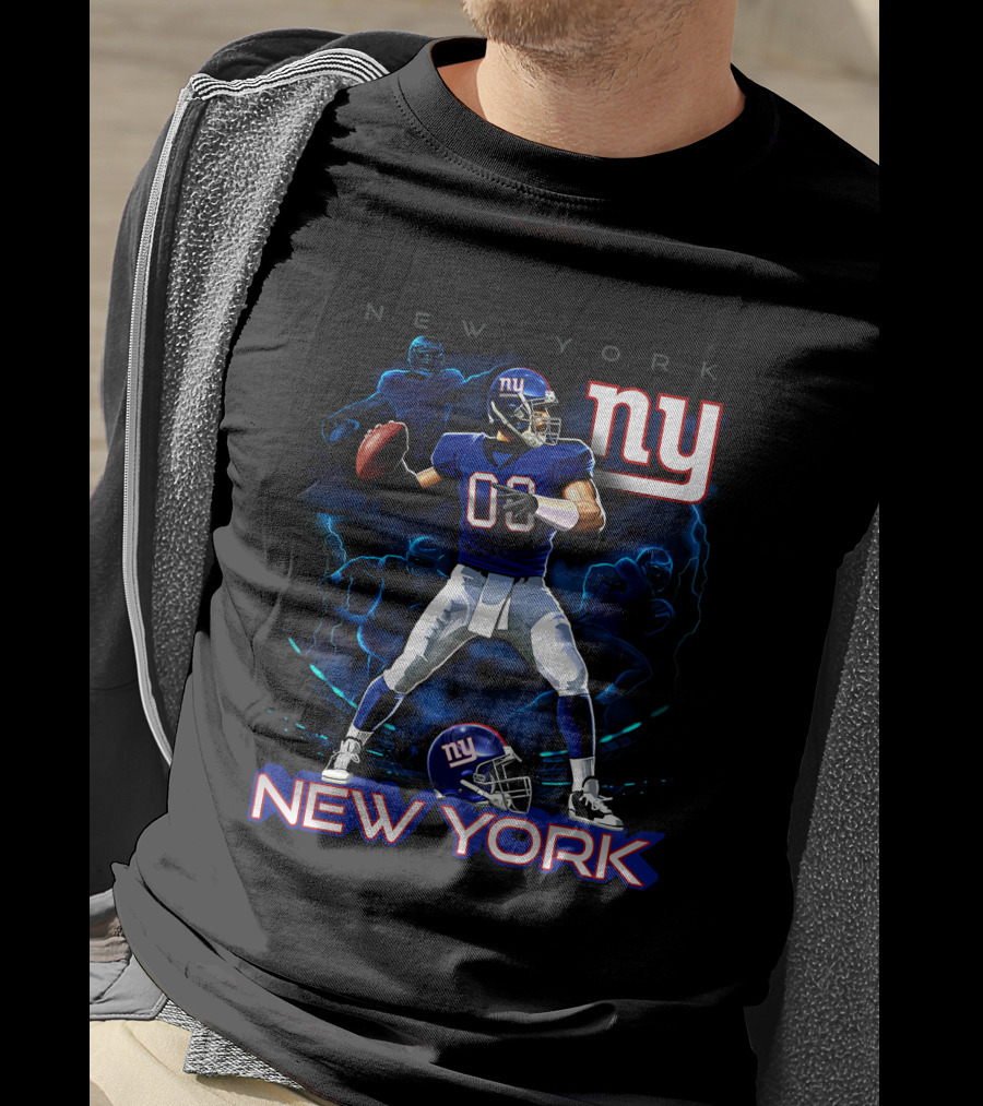 New York Giants Ny Football Player Illustration 03 T-Shirt