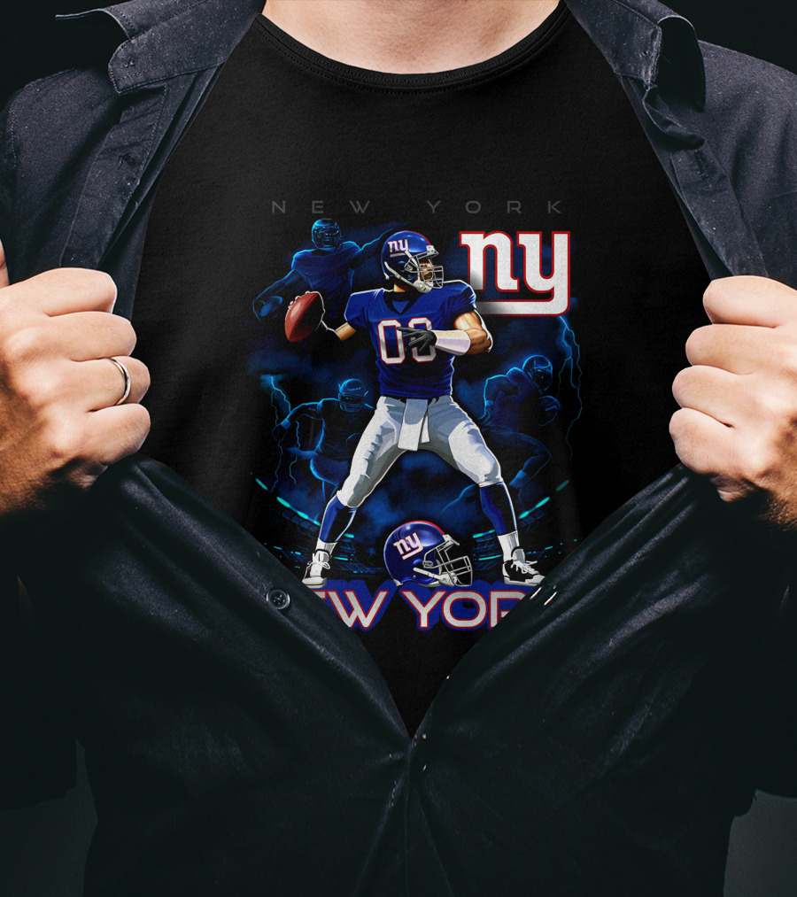 New York Giants Ny Football Player Illustration 03 T-Shirt