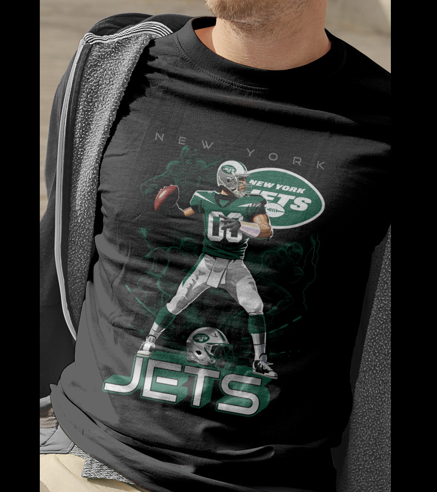 New York Jets Football Quarterback Action And Team T-Shirt