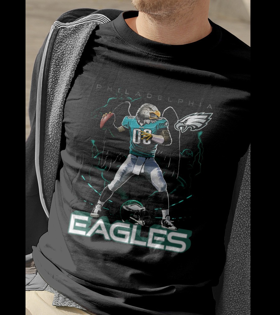 Philadelphia Eagles Football Eagle Mascot Quarterback T-Shirt