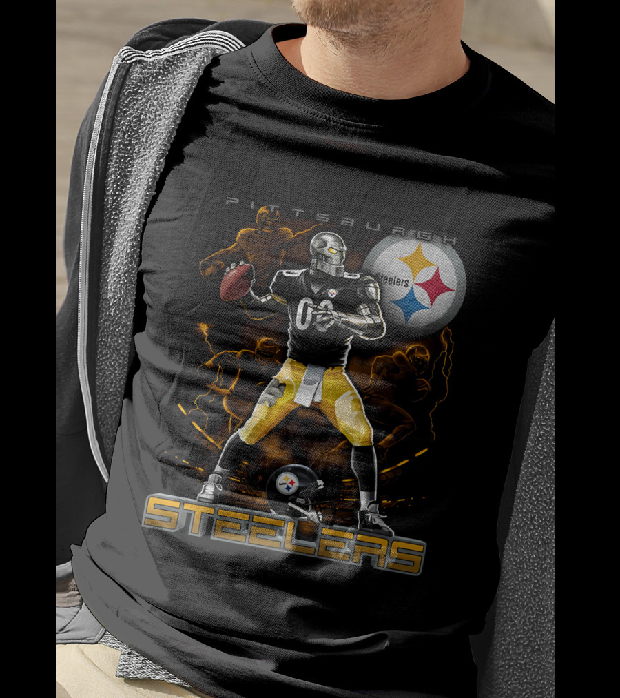 Pittsburgh Steelers Football Team Graphic With Iconic T-Shirt