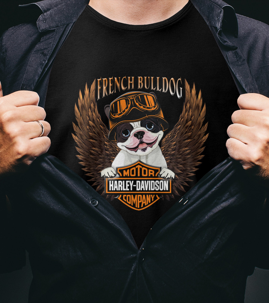 French Bulldog Harley Davidson Motor Company T-Shirt