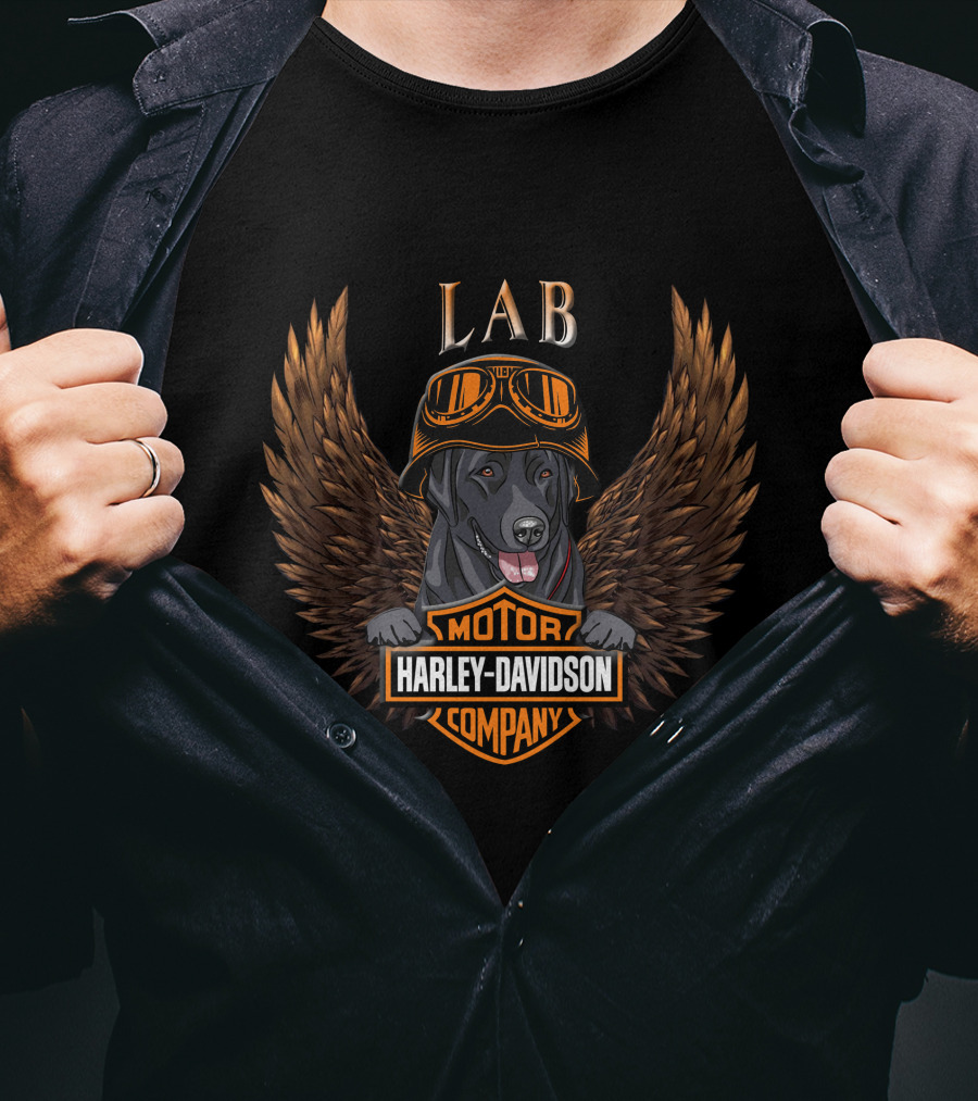 Hd Labs 139 Harley Davidson Motor Company Dog Goggles Wings T-Shirt