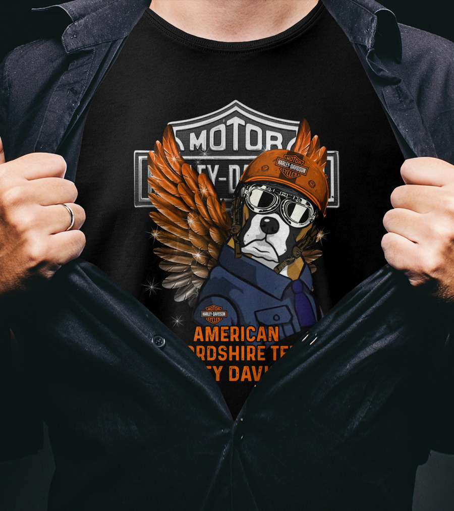 Motor City Harley Davidson American Staffordshire Terrier T-Shirt