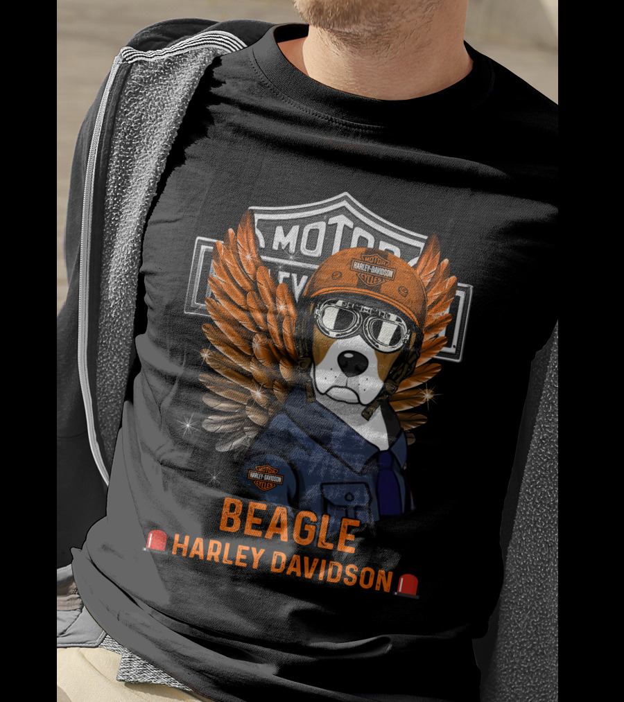 Harley Davidson Beagle Wings Moto 140 T-Shirt
