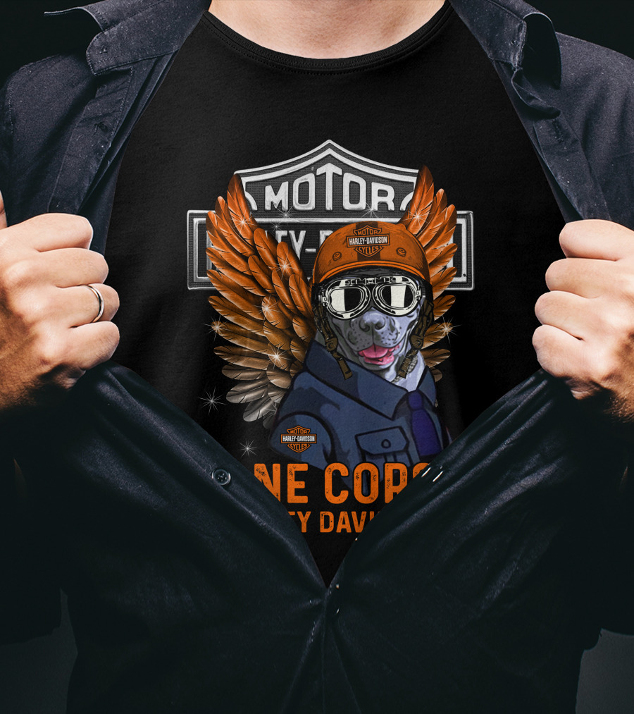 Cane Corso Harley Davidson Motor Dog Wings T-Shirt