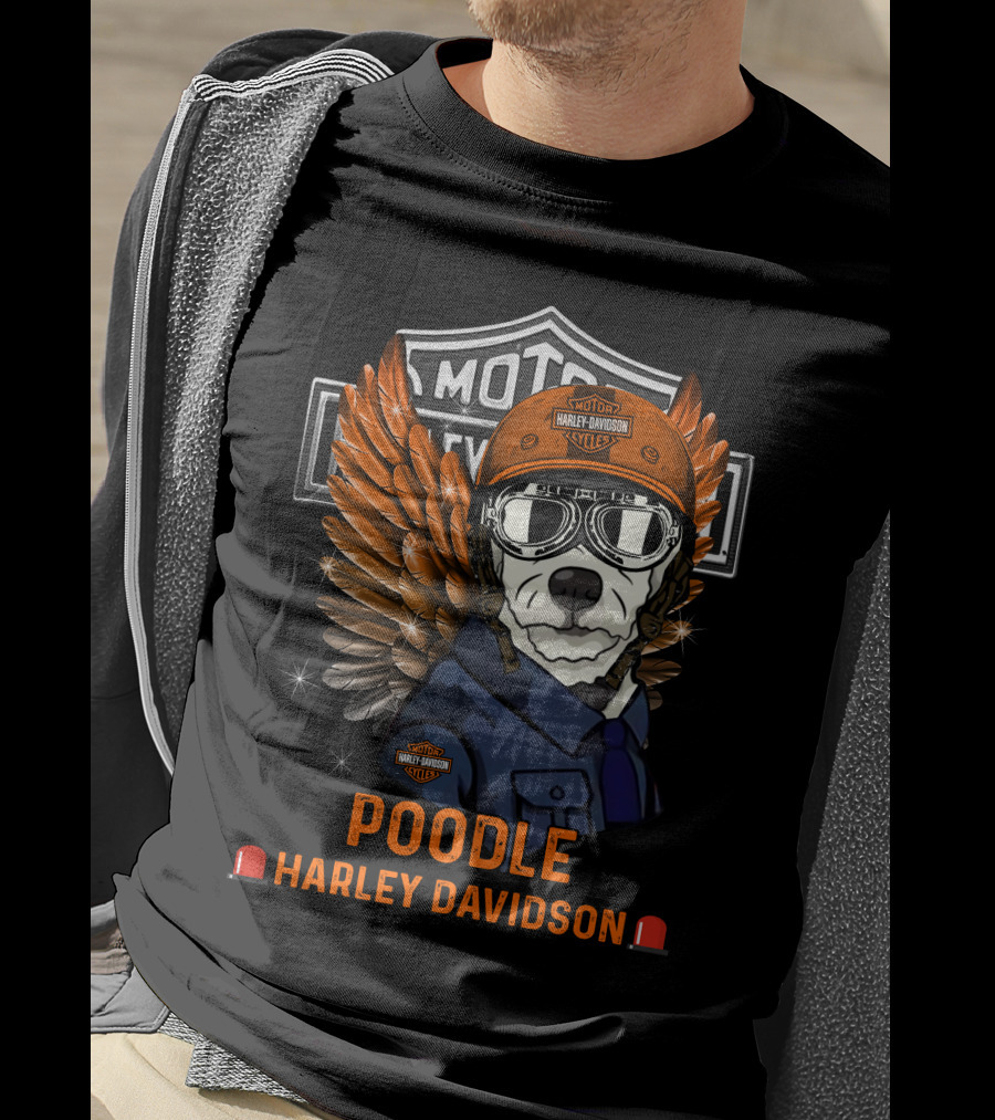 Poodle Harley Davidson Motor Cycles T-Shirt