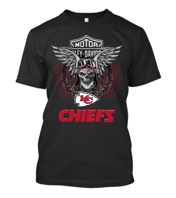 Motor Harley Davidson Kansas City Chiefs Nfl Football Fans T-Shirt