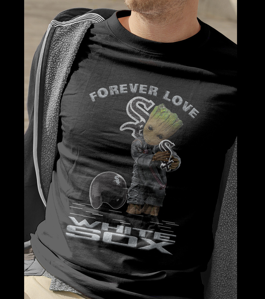 Forever Love White Sox Groot Helmet MLB Fan T-Shirt