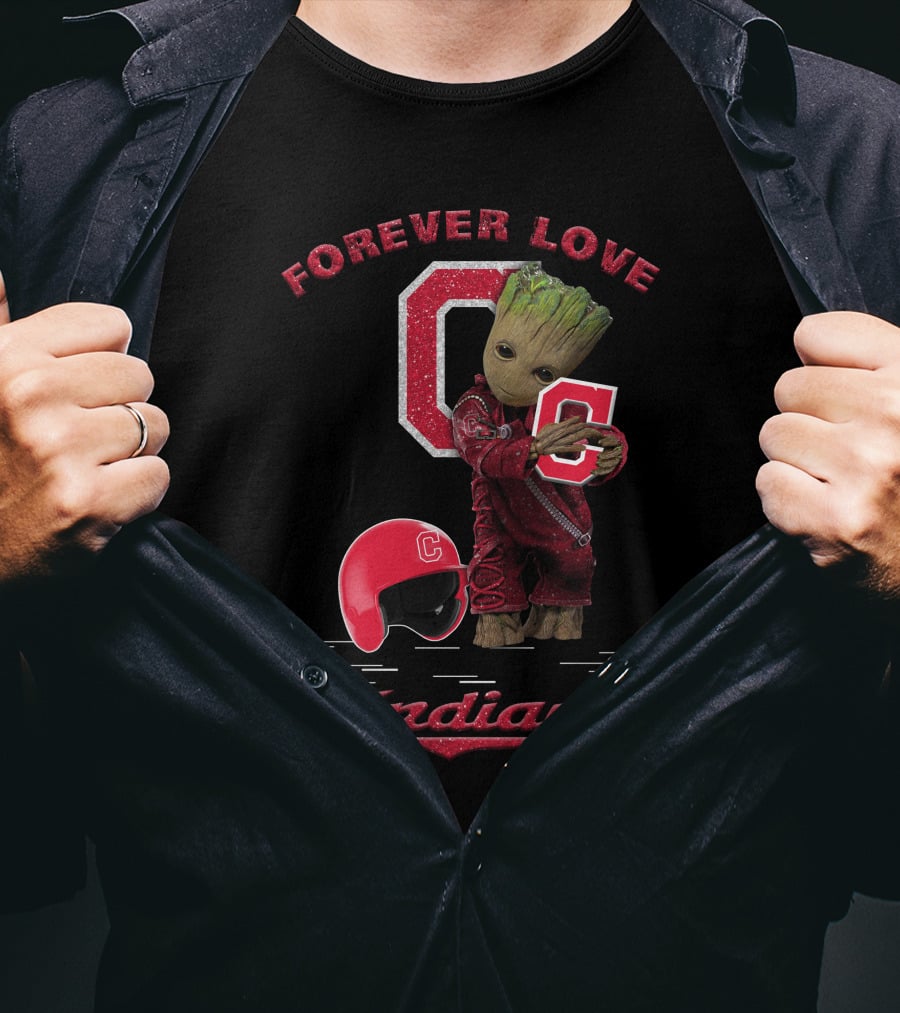 Forever Love Groot Cleveland Indians MLB Fans T-Shirt