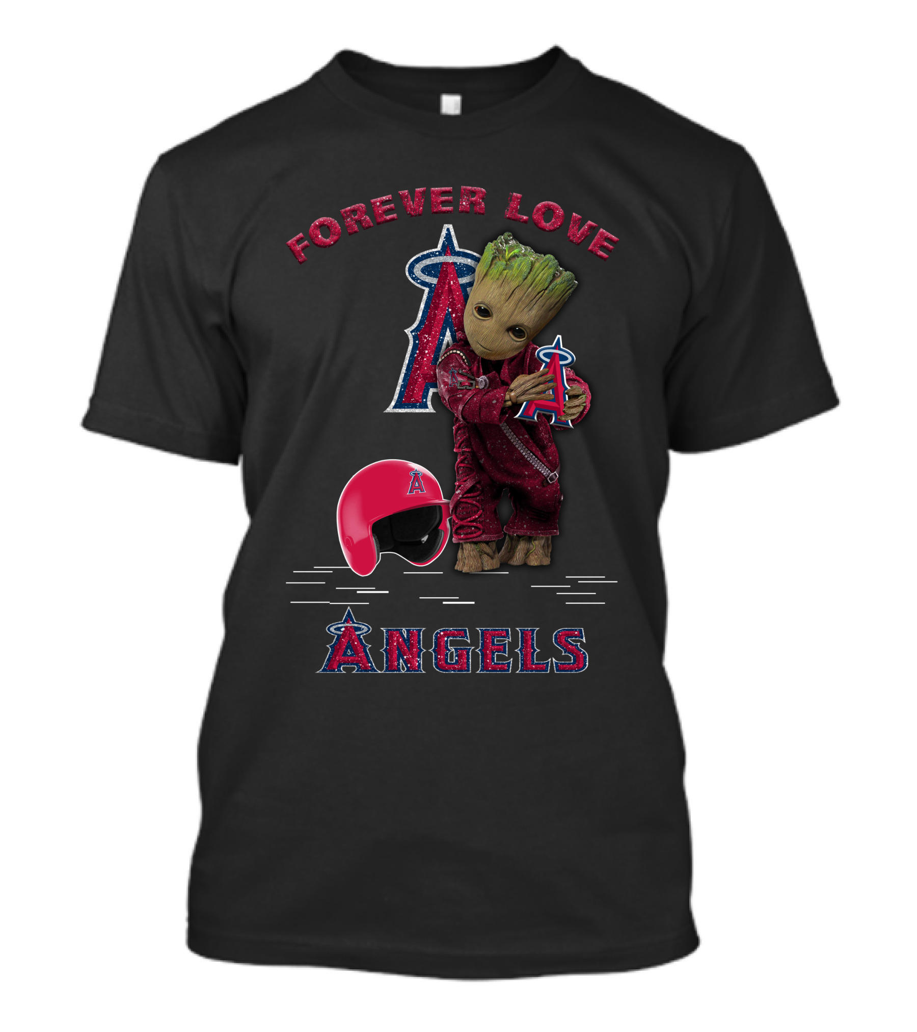 Forever Love Angels Groot Los Angeles MLB Fans T-Shirt