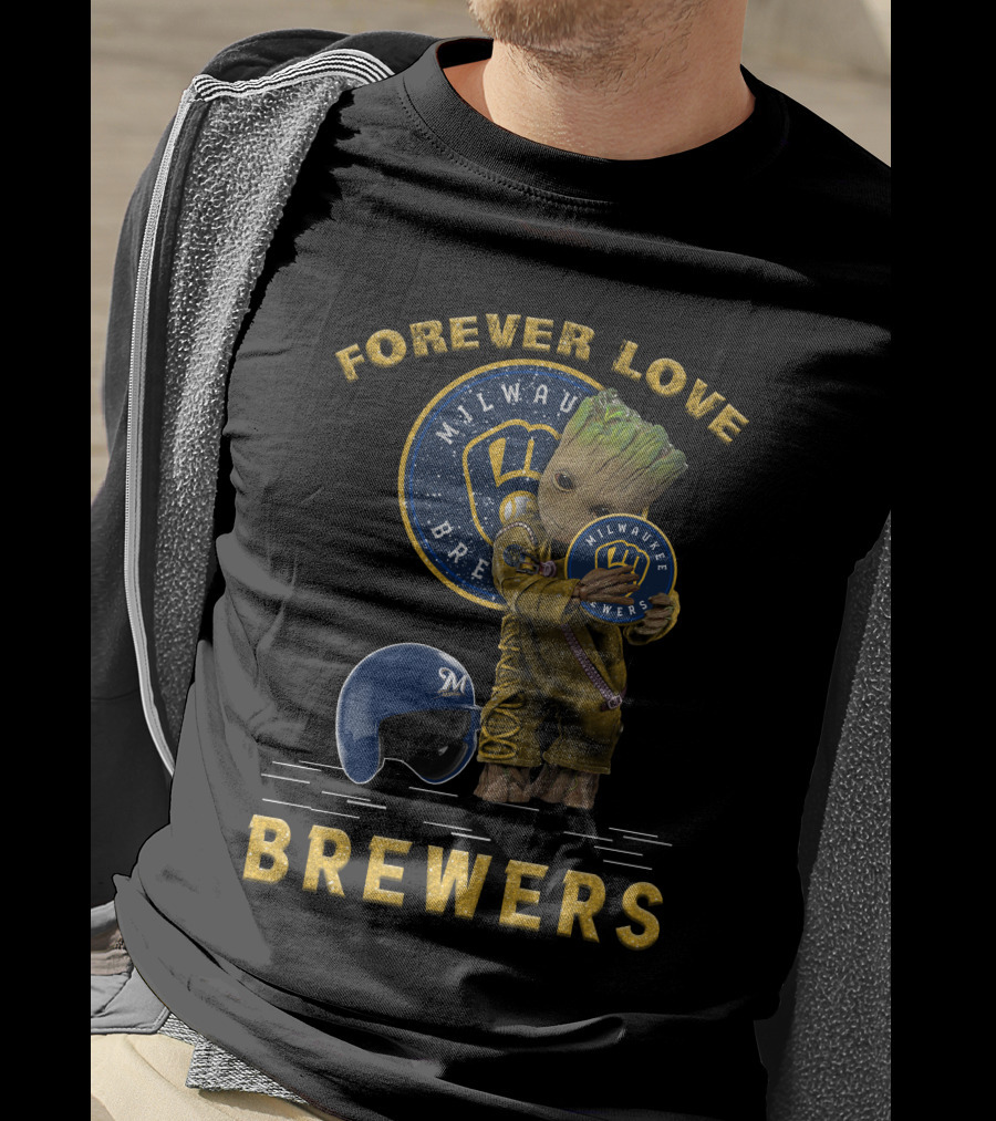 Forever Love Milwaukee Brewers Groot MLB Fans T-Shirt